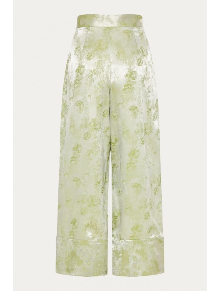 NIDODILEDA Way Pants Floral Printed Satin