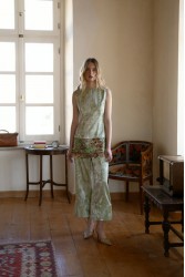 NIDODILEDA Way Pants Floral Printed Satin