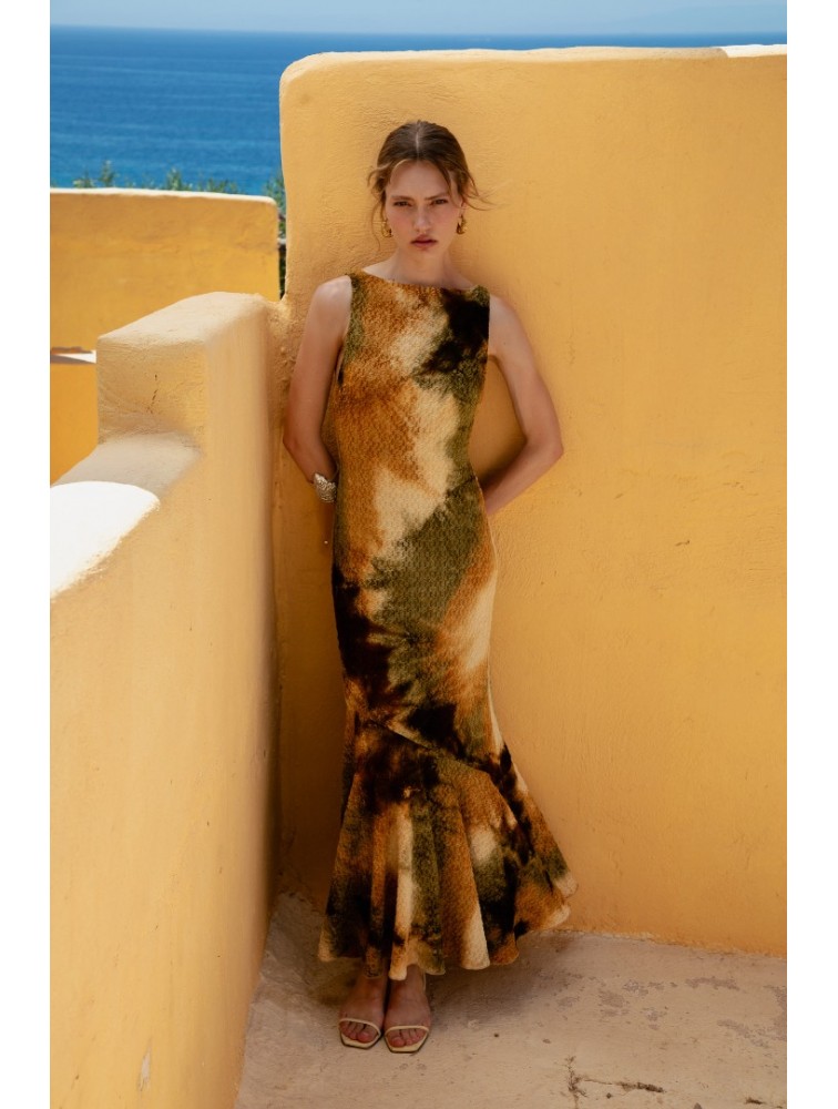 NIDODILEDA Wharea Dress Smocked Tie Dye