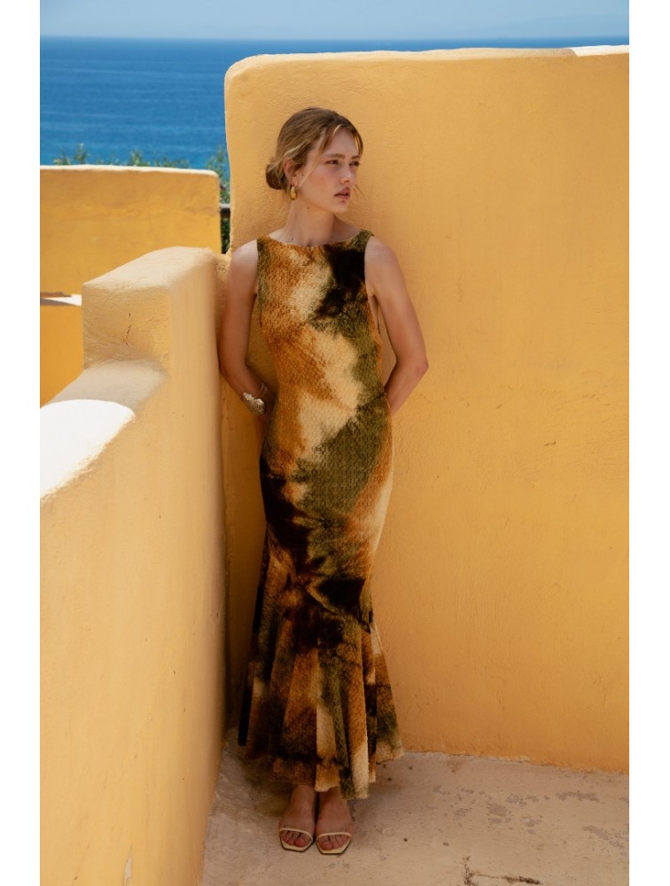 NIDODILEDA Wharea Dress Smocked Tie Dye
