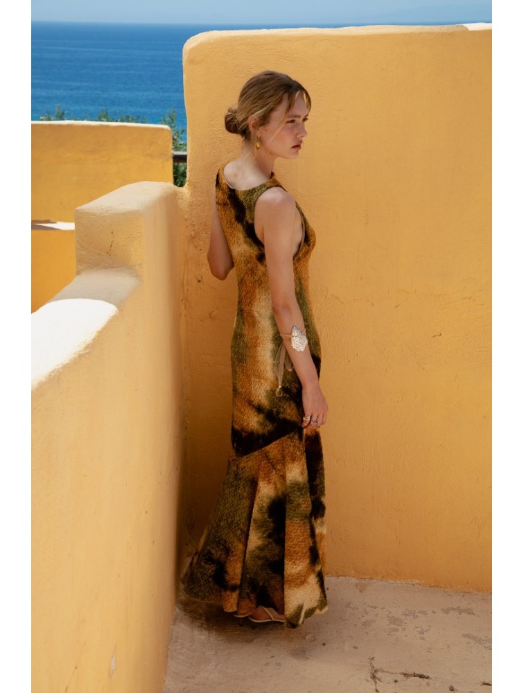 NIDODILEDA Wharea Dress Smocked Tie Dye