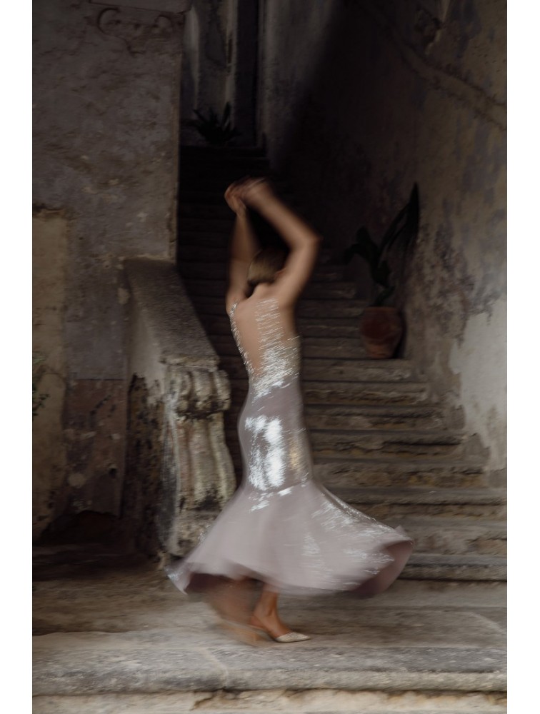 NIDODILEDA Wonder Dress Silvery Ασημί Φόρεμα