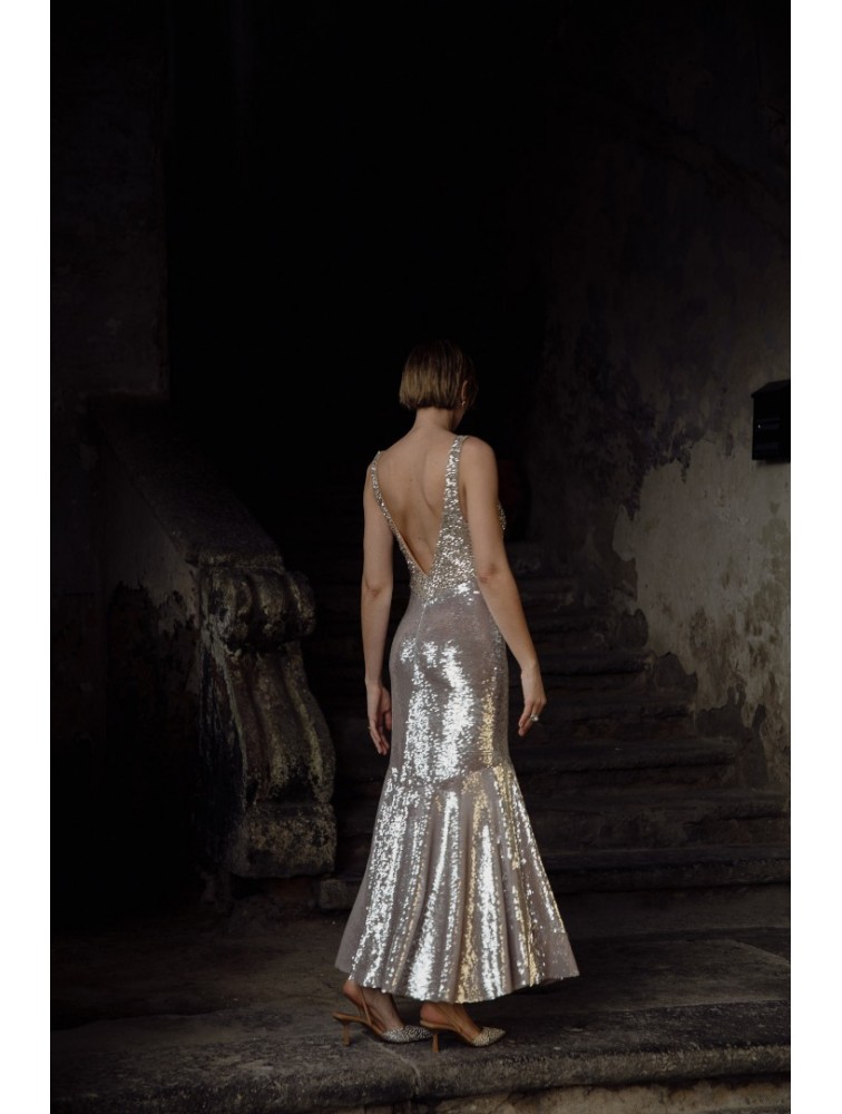 NIDODILEDA Wonder Dress Silvery Ασημί Φόρεμα