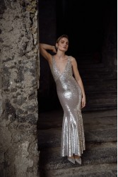 NIDODILEDA Wonder Dress Silvery Ασημί Φόρεμα