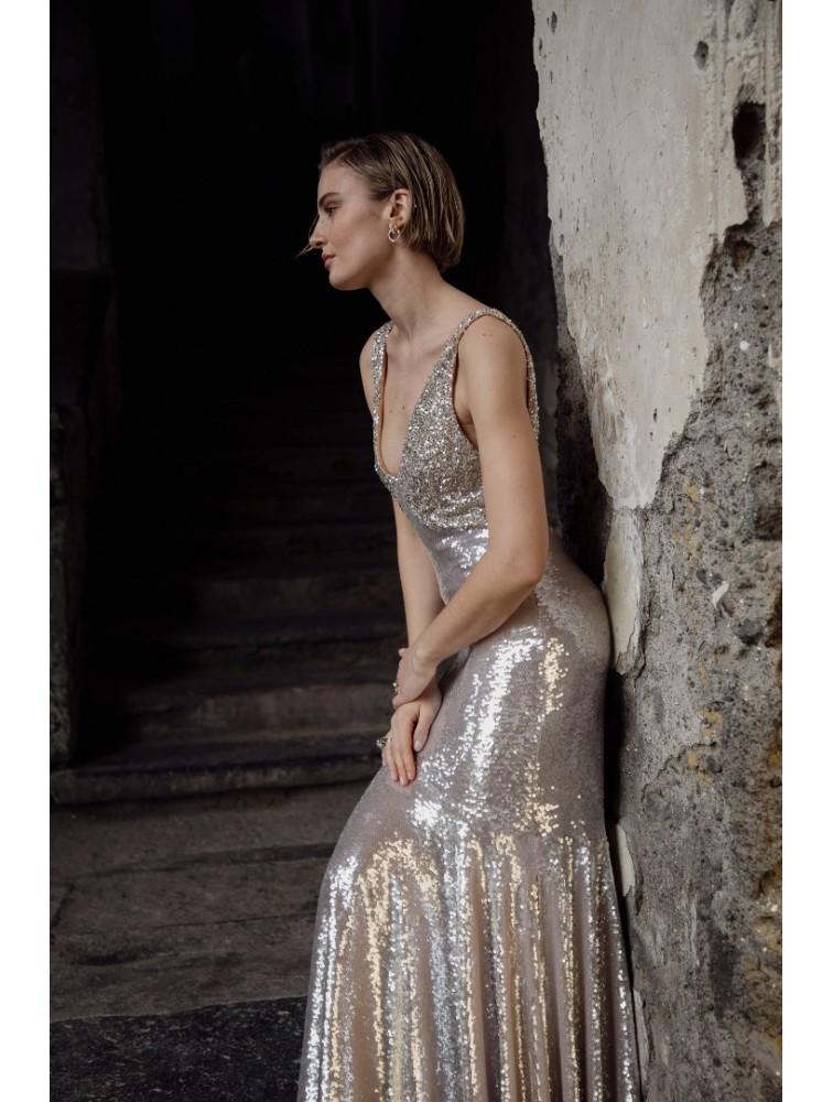 NIDODILEDA Wonder Dress Silvery Ασημί Φόρεμα