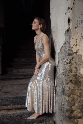 NIDODILEDA Wonder Dress Silvery Ασημί Φόρεμα