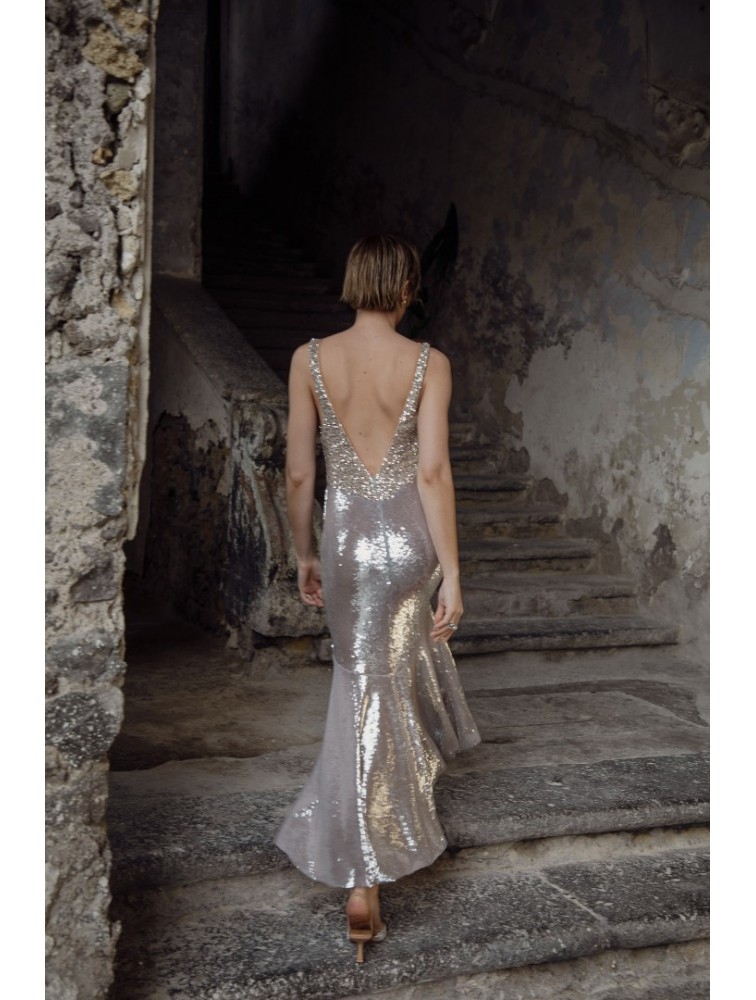 NIDODILEDA Wonder Dress Silvery Ασημί Φόρεμα