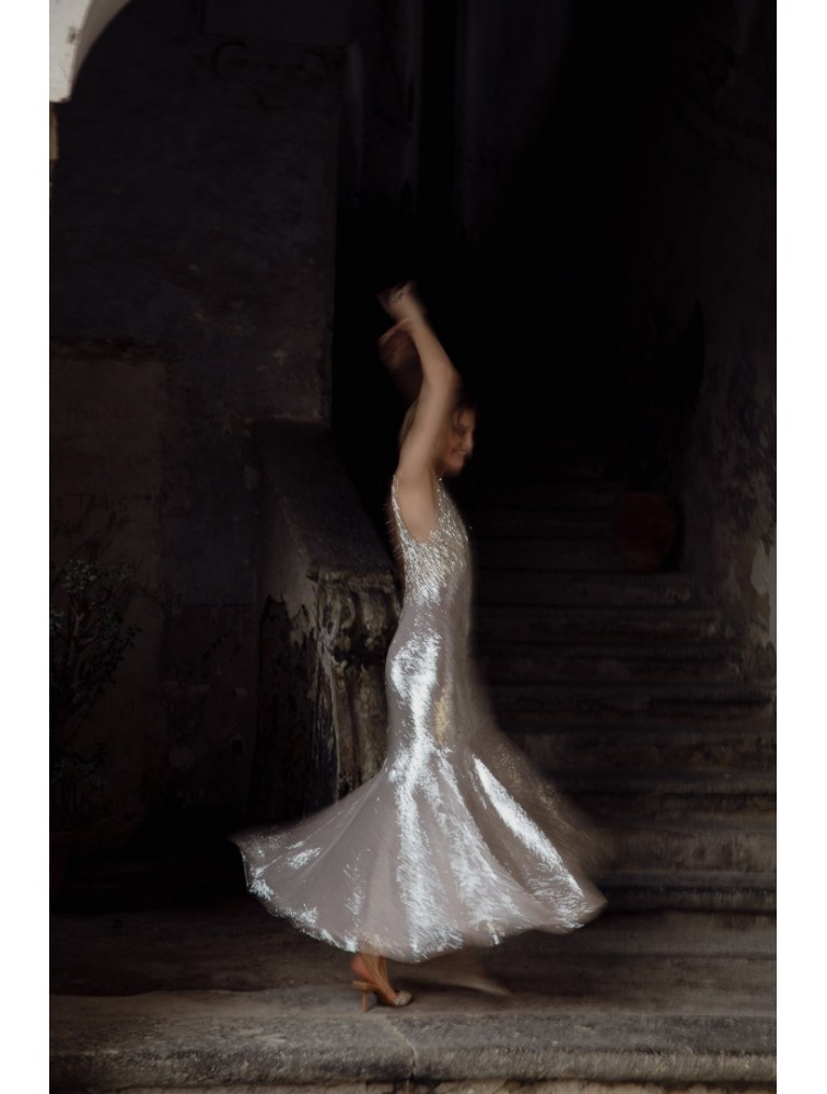 NIDODILEDA Wonder Dress Silvery Ασημί Φόρεμα