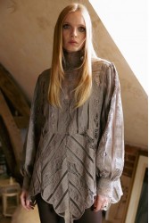 NIDODILEDA York Shirt Dress Crochet Lace Puro Ταμπά Δαντελένιο Κροσέ Πουκαμισοφόρεμα
