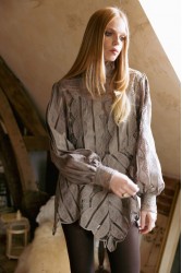 NIDODILEDA York Shirt Dress Crochet Lace Puro Ταμπά Δαντελένιο Κροσέ Πουκαμισοφόρεμα