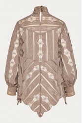 NIDODILEDA York Shirt Dress Crochet Lace Puro Ταμπά Δαντελένιο Κροσέ Πουκαμισοφόρεμα