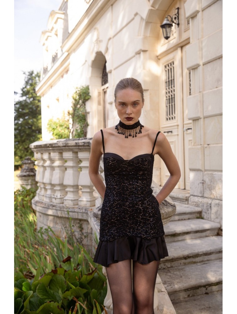 NIDODILEDA Noa Dress Μαύρος Κορσές Φόρεμα