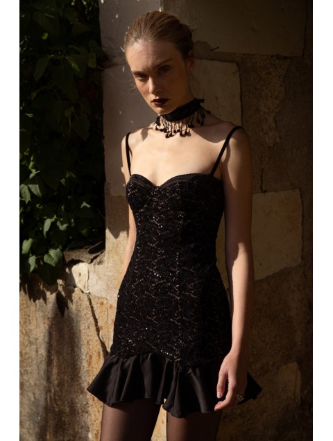 NIDODILEDA Noa Dress Μαύρος Κορσές Φόρεμα