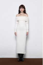 MALLORY THE LABEL Nyra Ivory Dress Εκρού Φόρεμα