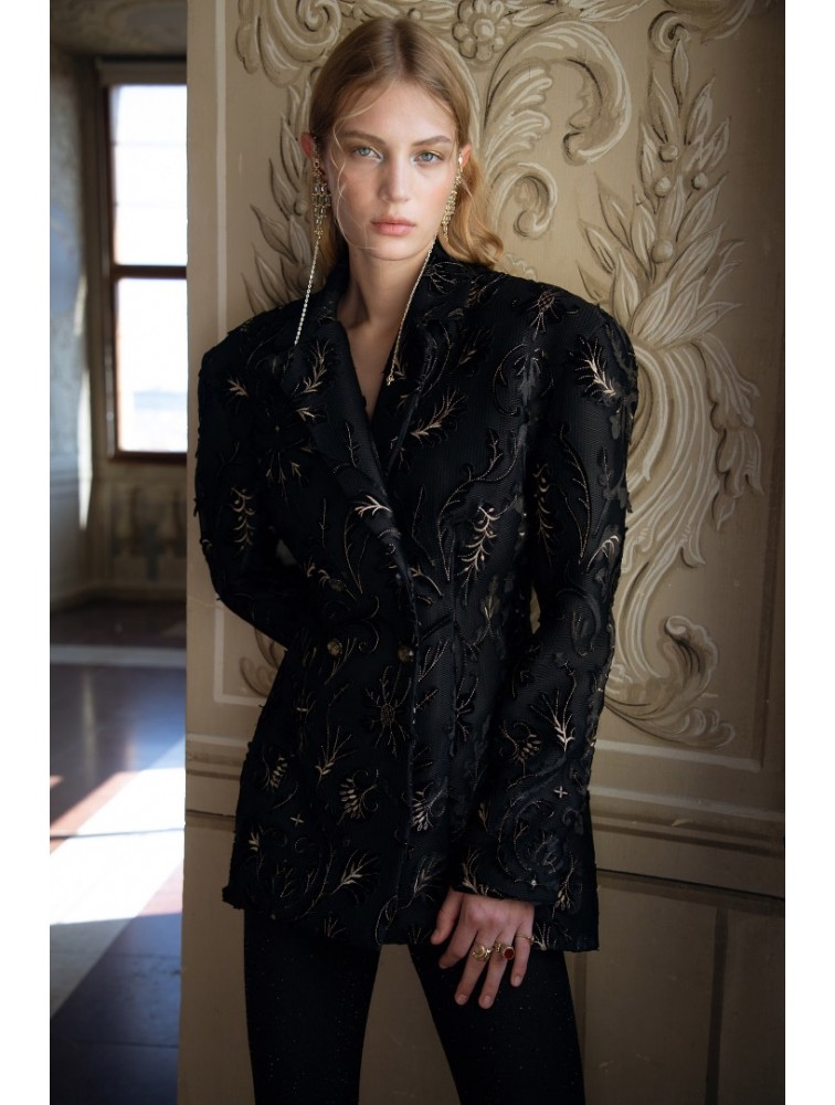 Nidodileda Quam Blazer Black Μαύρο Μπλέιζερ