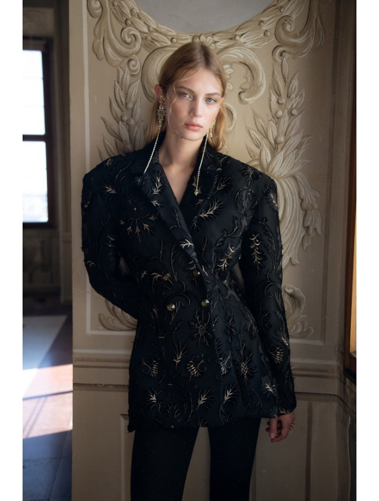 Nidodileda Quam Blazer Black Μαύρο Μπλέιζερ