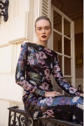 NIDODILEDA Piper Dress Φλοράλ Παγέτα Φόρεμα