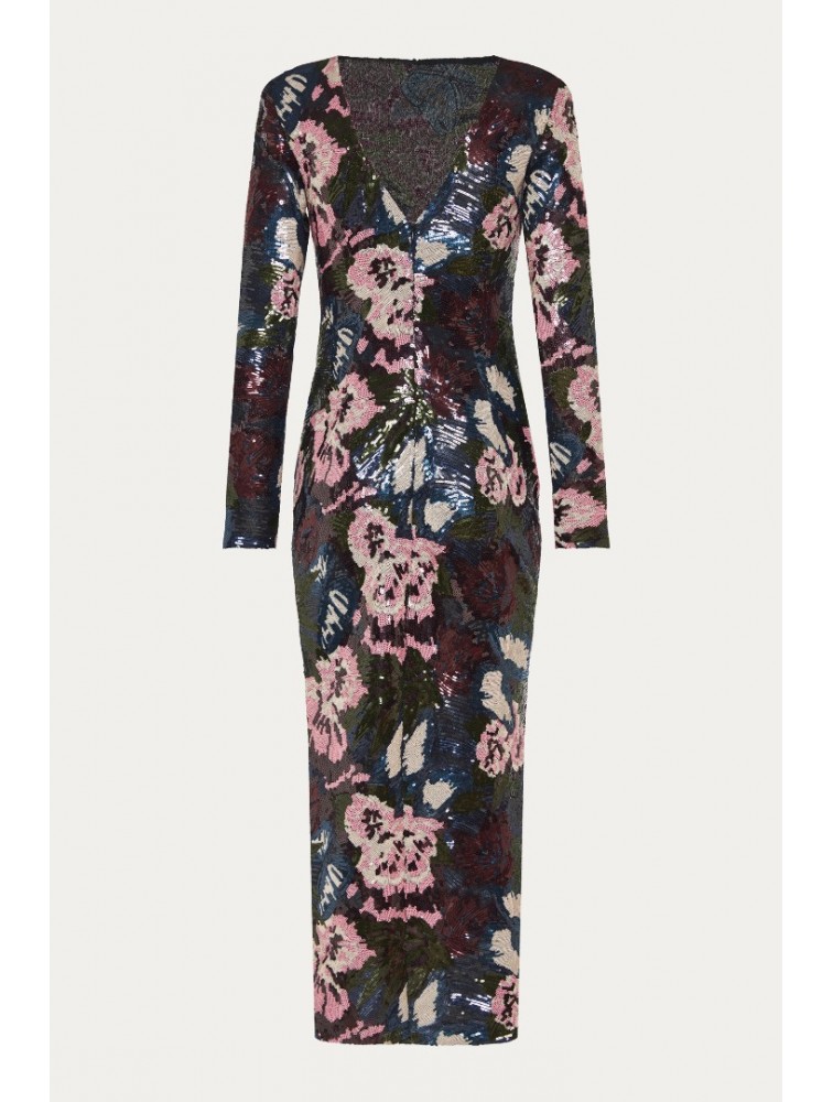 NIDODILEDA Piper Dress Φλοράλ Παγέτα Φόρεμα