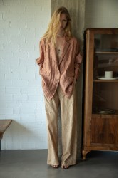 NIDODILEDA Reed Blazer Crinkled Pleated Σομόν Σακάκι