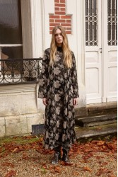 NIDODILEDA Ruston Dress Μαύρο Φλοράλ Κεντητό Φόρεμα