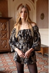 NIDODILEDA Spirit Dress Φλοράλ Ζακάρ Φόρεμα