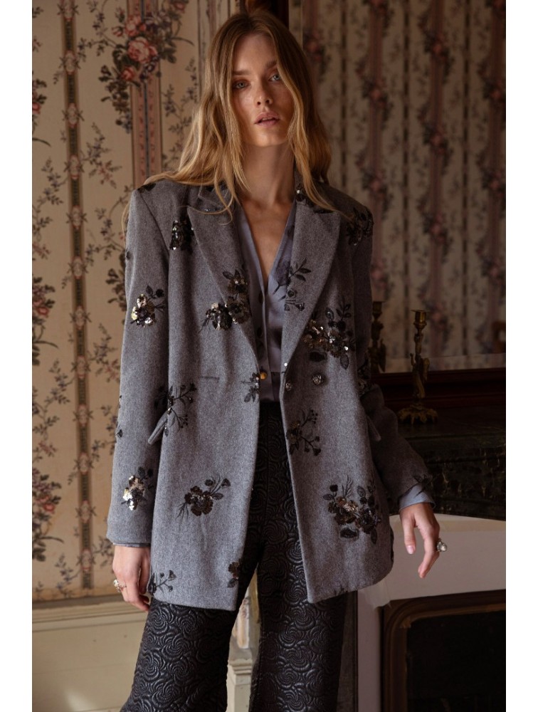 NIDODILEDA Vivienne Blazer Γκρι Σακάκι