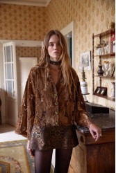 NIDODILEDA Warrior Top Dress Κροσέ Βελουτέ Μουσταρδί Top Dress