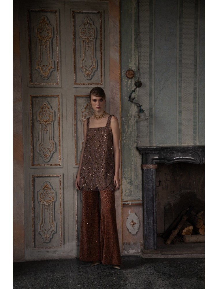NIDODILEDA Zane Flares Chenille Sequined
