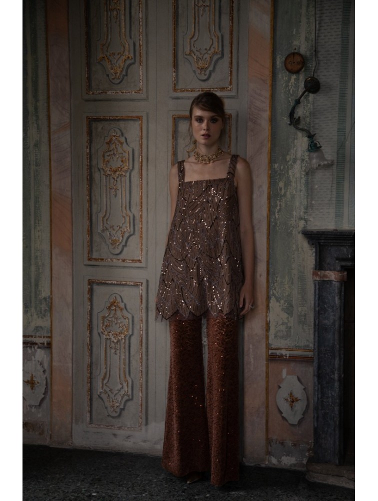 NIDODILEDA Zane Flares Chenille Sequined