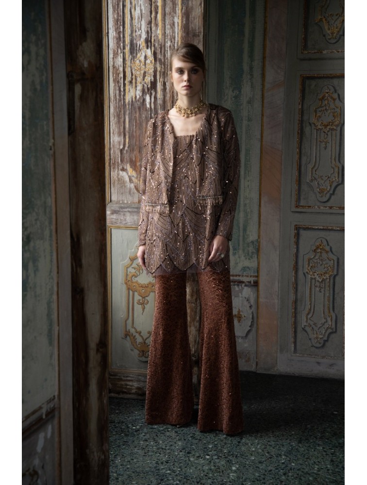 NIDODILEDA Zane Flares Chenille Sequined