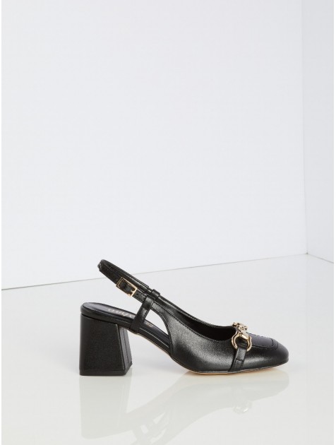 OVYE' by CRISTINA LUCCHI Μαύρες slingback γυναικείες γόβες