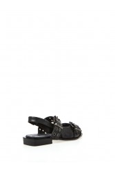 OVYE' by CRISTINA LUCCHI Μαύρα γυναικεία δερμάτινα Slingback mules