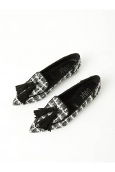 OVYE' by CRISTINA LUCCHI Υφασμάτινα Μαύρα γυναικεία loafers με φούντα