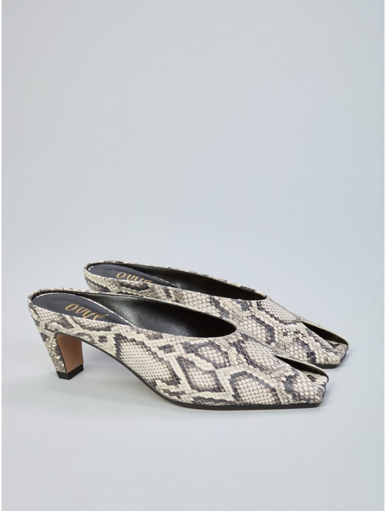 OVYE' by CRISTINA LUCCHI Python Print Leather Mules