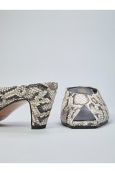 OVYE' by CRISTINA LUCCHI Python Print Leather Mules