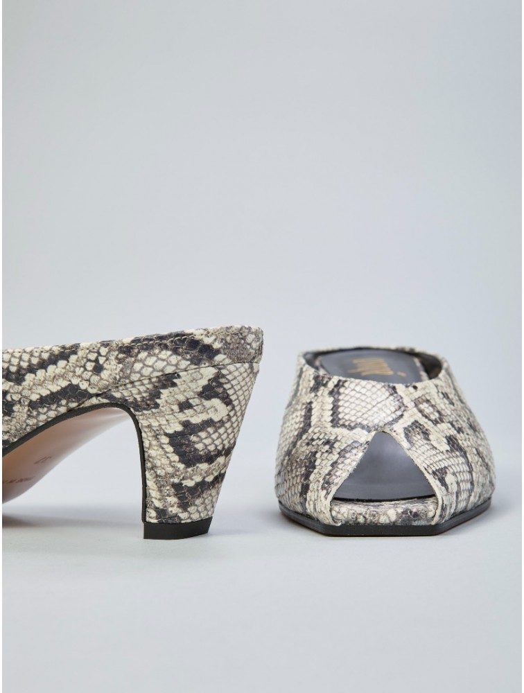 OVYE' by CRISTINA LUCCHI Python Print Leather Mules