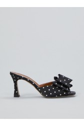 OVYE' by CRISTINA LUCCHI Black Pois Satin Sandal