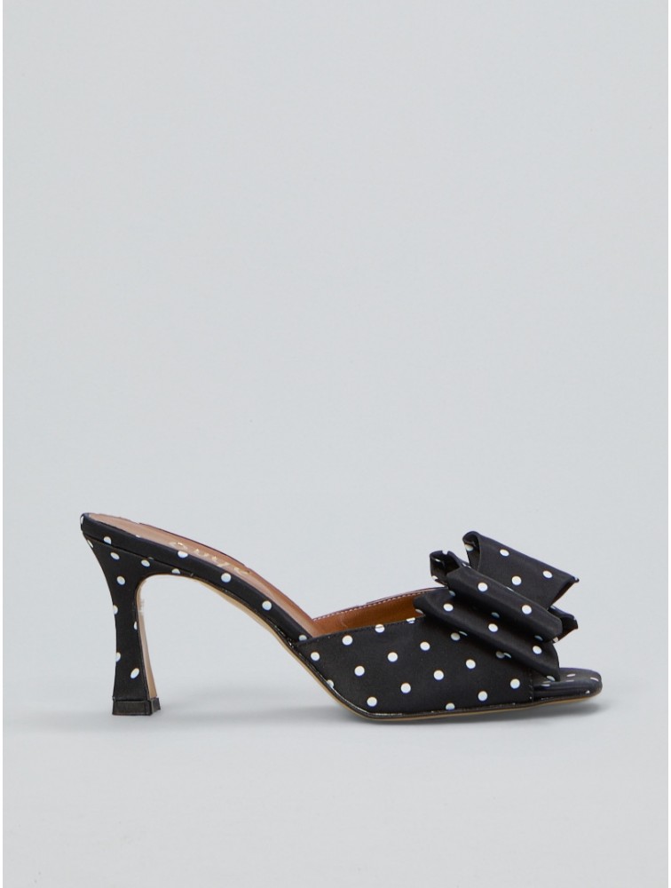 OVYE' by CRISTINA LUCCHI Black Pois Satin Sandal