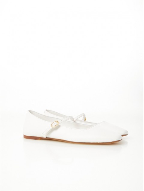 OVYE' by CRISTINA LUCCHI White leather ballet flats