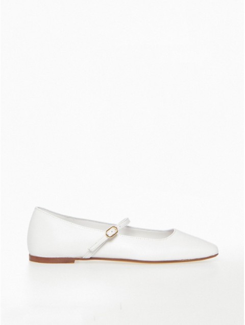 OVYE' by CRISTINA LUCCHI White leather ballet flats