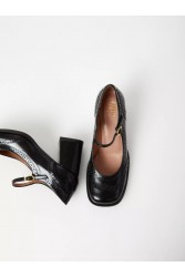 OVYE' by CRISTINA LUCCHI Μαύρα λουστρίνι γυναικεία loafers