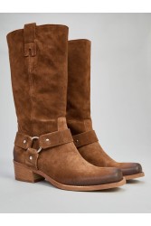 OVYE' by CRISTINA LUCCHI Suede Cowboy Boot Taba