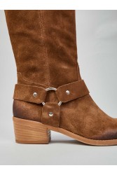 OVYE' by CRISTINA LUCCHI Suede Cowboy Boot Taba