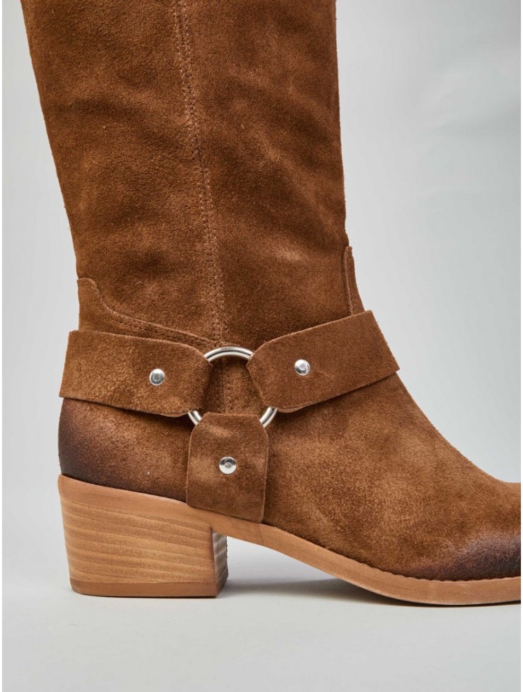 OVYE' by CRISTINA LUCCHI Suede Cowboy Boot Taba