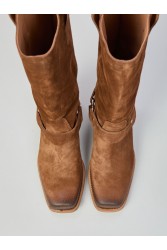 OVYE' by CRISTINA LUCCHI Suede Cowboy Boot Taba