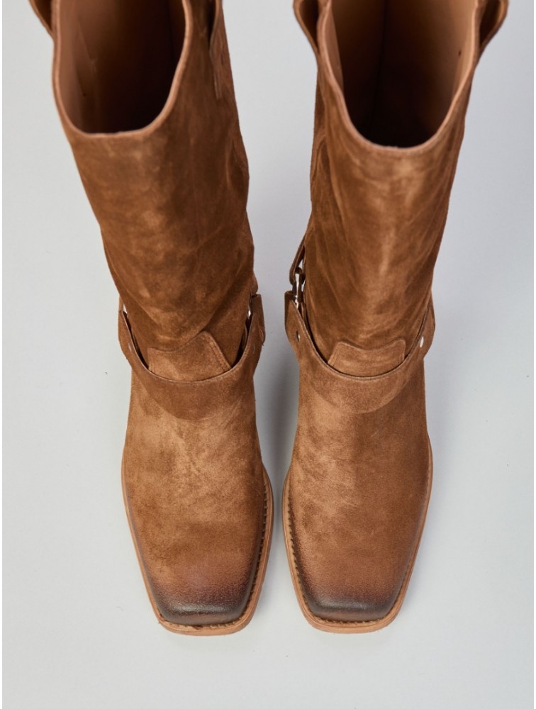OVYE' by CRISTINA LUCCHI Suede Cowboy Boot Taba