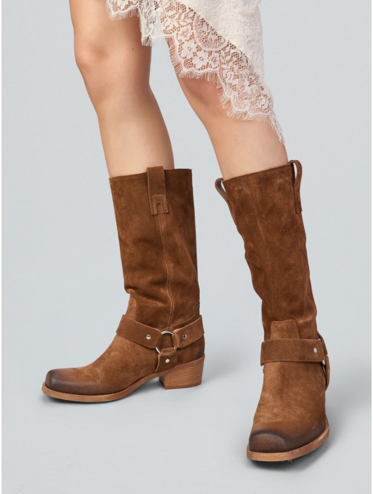 OVYE' by CRISTINA LUCCHI Suede Cowboy Boot Taba