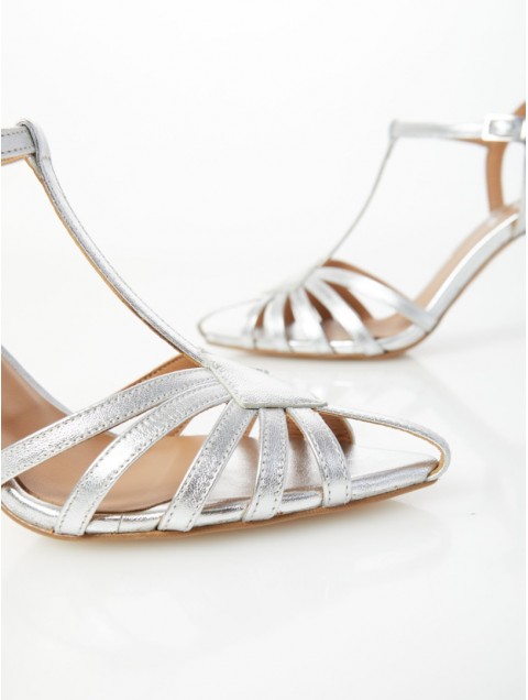 OVYE' by CRISTINA LUCCHI Leather Laminate Sandal Candy