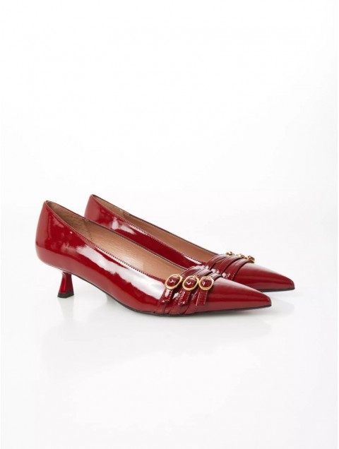 OVYE' by CRISTINA LUCCHI Burgundy women's buckled heels