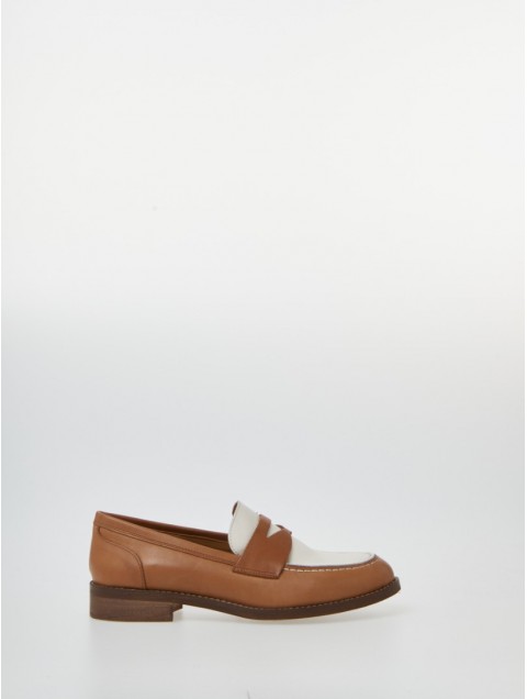 OVYE' by CRISTINA LUCCHI Tan leather moccasins for women